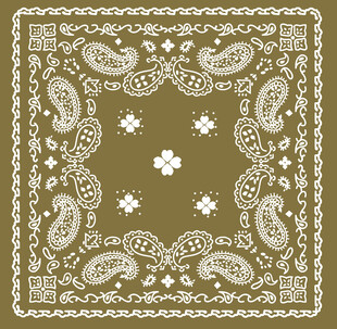 复古风佩斯利花纹方巾图案