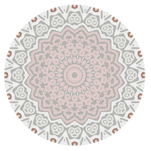 圆形粉灰色花纹