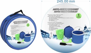 蓝色系圆形产品包装设计