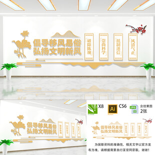 倡导移风易俗弘扬文明新风文化墙