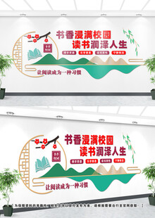 学校阅览室文化墙