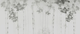 水墨竹子 竹影装饰画