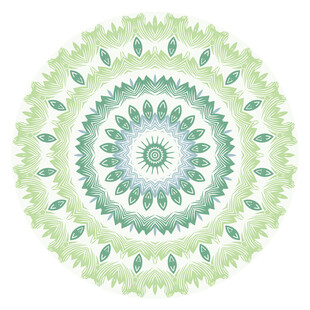 清新淡雅圆形花纹图案