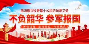 参军报国宣传海报