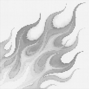 火焰圆点激光镂空图案