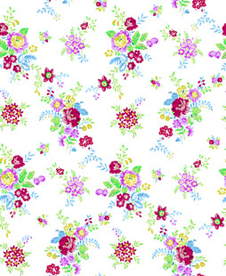 花卉图案背景色彩缤纷