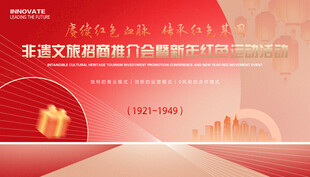 文旅招商推介会展板