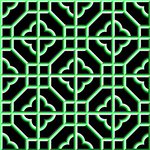 绿色几何图案中式窗棂纹理