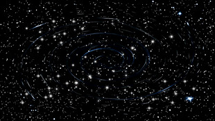 黑色星空漩涡星轨