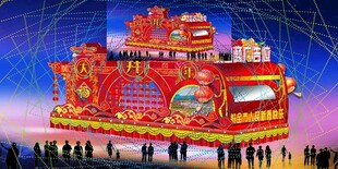 大型节日彩灯装置展示