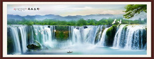 瀑布风景画