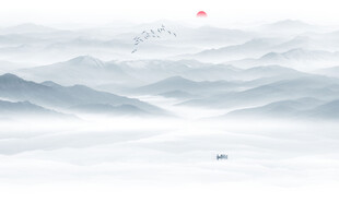 意境水墨山水风景背景图