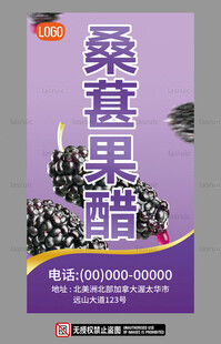 桑葚果醋饮品包装展示