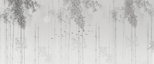 新中式灯箱水墨竹子