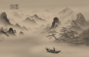 水墨山水画