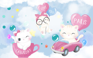 工装卡通背景墙