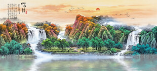 水墨山水风景画