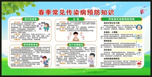 春季传染病预防知识宣传栏