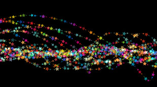 五角星粒子特效背景