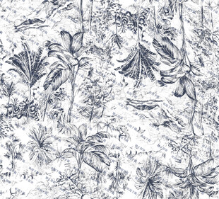 蓝白植物图案纹理背景