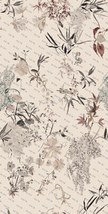 中式花鸟水墨画