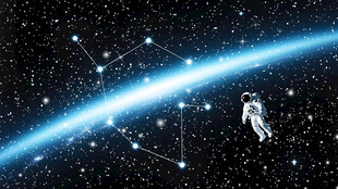 蓝色炫光宇宙星空