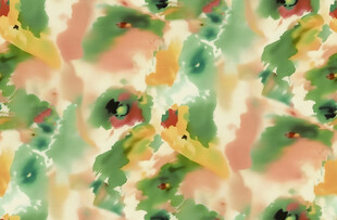 水彩风格抽象花卉图案