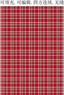 红色格子面料  格子图案   