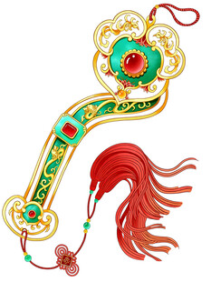 精美中式如意挂件