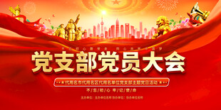 党支部党员背景展板