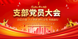 党员大会背景展板