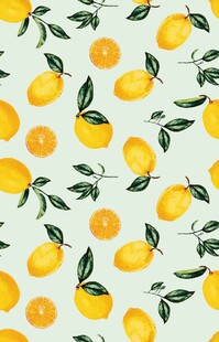 清新柠檬图案背景图