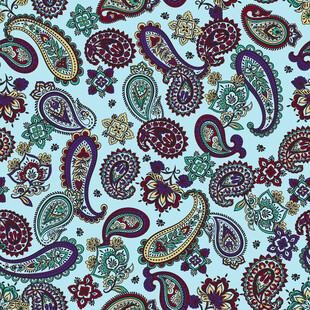 多彩佩斯利花纹图案