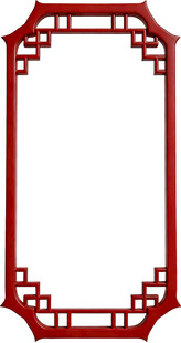 中式红色传统边框图案