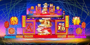 传统花灯彩灯效果图
