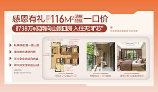 感恩有礼南向山景四房入住天河芯