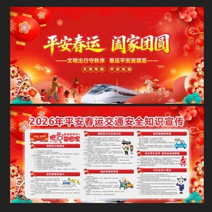 平安春运宣传展板