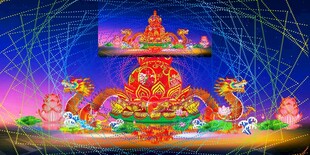 传统花灯彩灯效果图