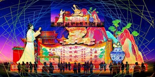传统花灯彩灯效果图