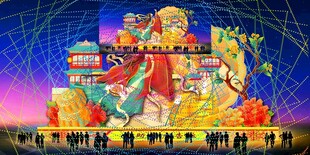 传统中式彩扎艺术造型 中秋花灯