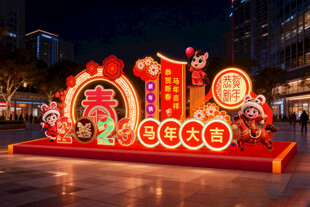 喜庆中式春节景观装饰