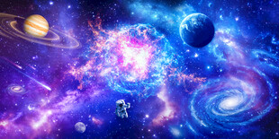 宇宙爆炸外太空星球黑洞星空背景