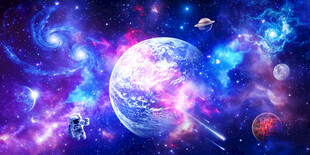 梦幻星球宇宙星空外太空黑洞背景