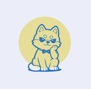 可爱狗狗插画