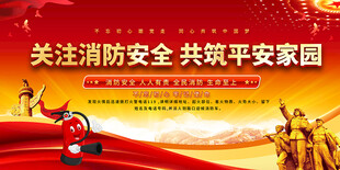 关注消防安全共建平安家园展板