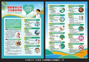 国家基本公共卫生服务项目宣传单