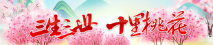 桃花节横幅 