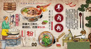 羊肉粉背景墙