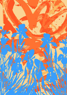 抽象艺术中的植物与光影