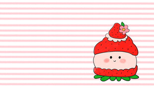 手绘草莓背景图